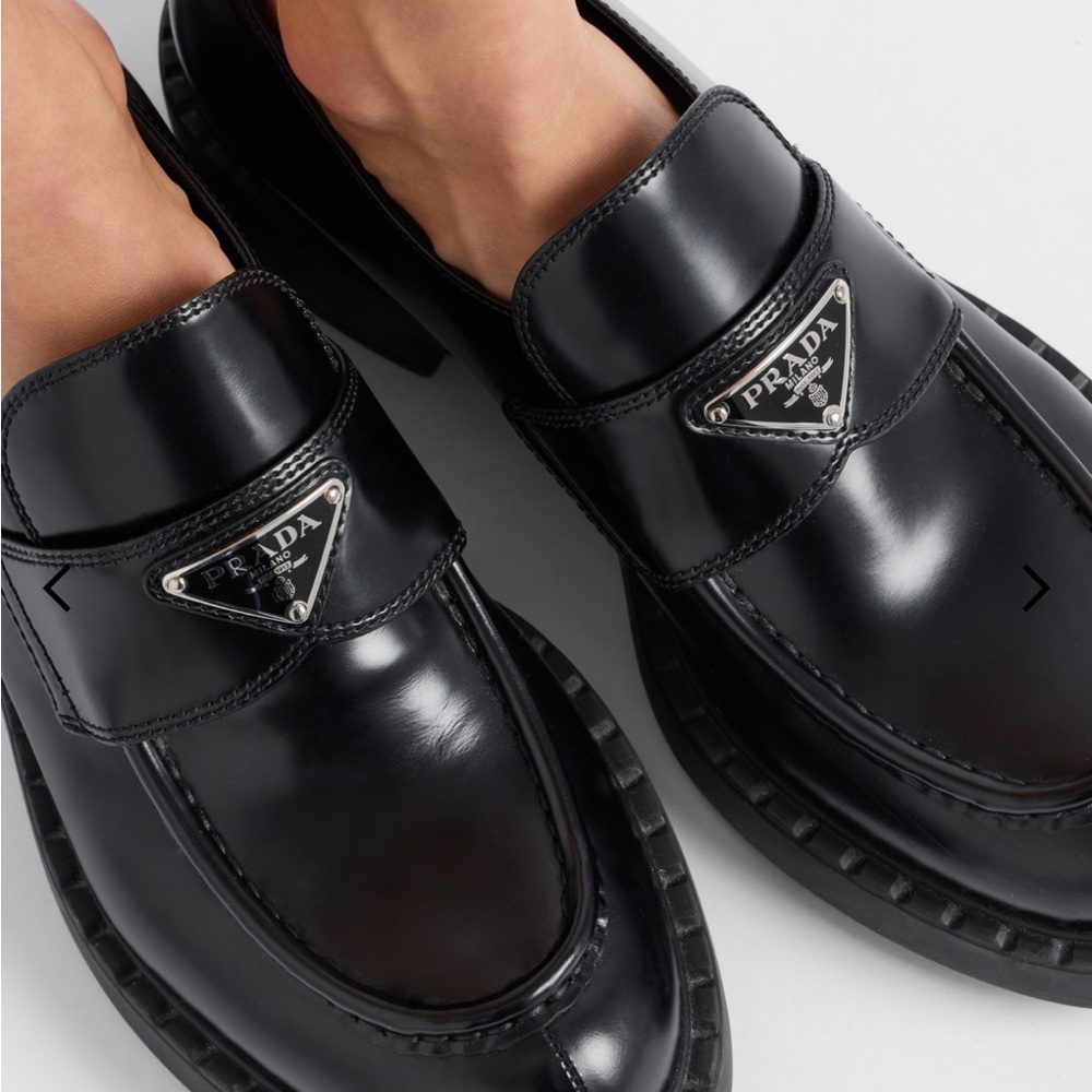 Prada patent leather loafers